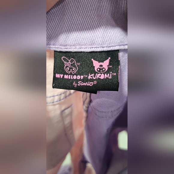 Hot Topic My Melody & Kuromi Pastel Color-Block Girls Denim Shorts Size 3 Jr NEW - Picture 5 of 10